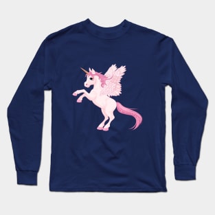 Cute Pink Unicorn Long Sleeve T-Shirt